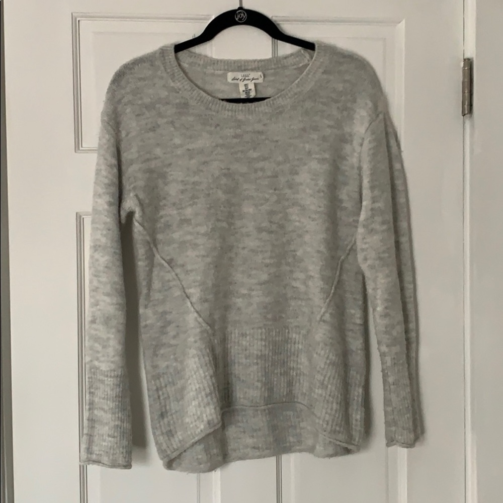 H&M light grey scoop style sweater size small